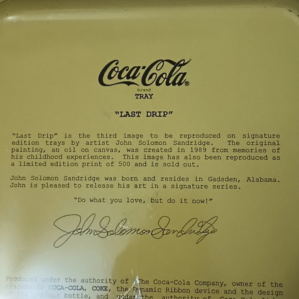 Vintage Coca-Cola Serving Tray titled 